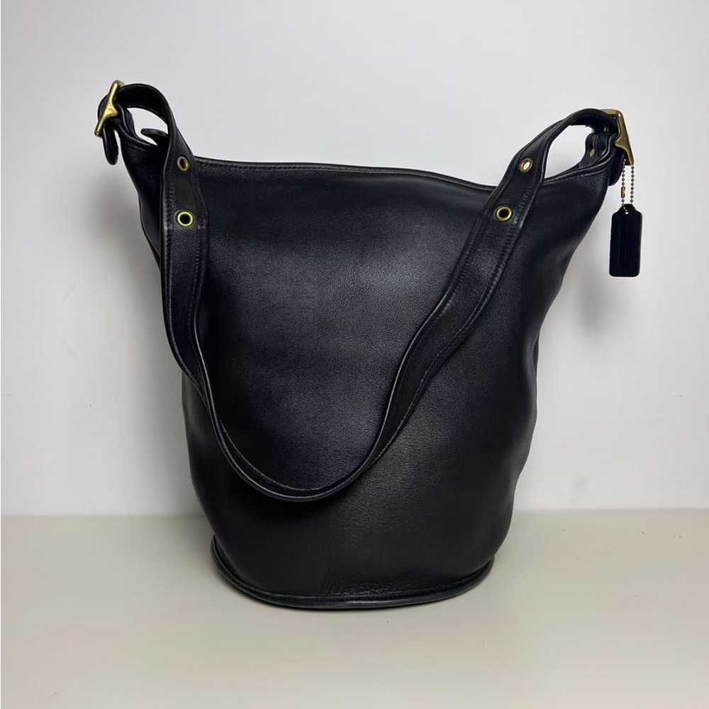 Vintage Coach XL bucket bag 9085 in Black